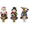 Northlight Santa, Snowman and Reindeer Christmas Stocking Holders - 5.25" - Set of 3